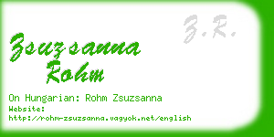 zsuzsanna rohm business card